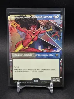 Spider-Woman, Stunning Savior (Borderless) 0230 Marvel's Spider-Man Foil NM - Image 1