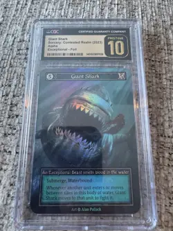 Sorcery Contested Realm Alpha Giant Shark Foil Cgc Pristine 10 Exceptional - Image 1