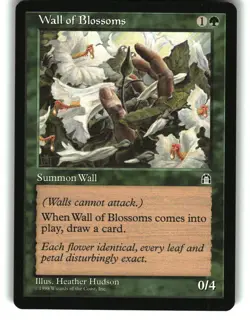Magic the Gathering - Stronghold Wall of Blossoms Uncommon 1998 - Image 1