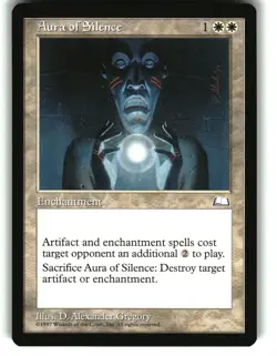 Magic the Gathering - Weatherlight Aura of Silence 1997 Uncommon - Image 1