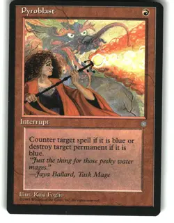 Magic the Gathering - Ice Age Pyroblast 1995 213 Common - Image 1