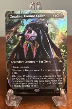 MTG Zoraline, Cosmos Caller RAISED FOIL #355 BLC Bloomburrow Commander LP - Image 1