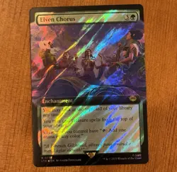 Elven Chorus, R 0775, NM Surge Foil MTG LotR Lord Rings Extended Art Collector - Image 1