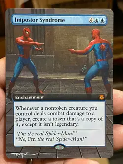 Impostor Syndrome MTG Marvels Spider-Man Hand Painted Extended Altered Art Tentz - Image 2