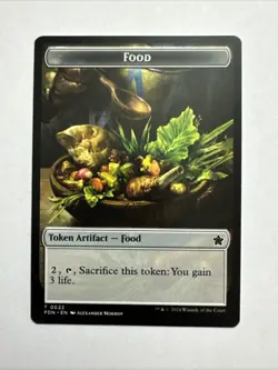 MTG Food / Treasure Double-Sided Token 22 / 23 - Foundations Token NM EN - Image 1