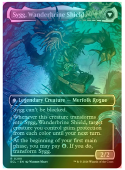Sygg, Wanderwine Wisdom // Shield - Foil - Borderless Lorwyn Eclipsed MTG - Image 2