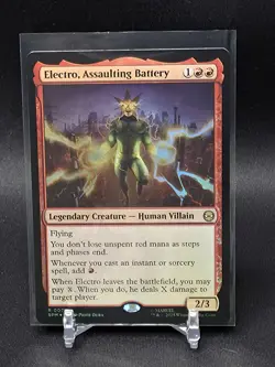 MTG Magic The Gathering Spider-Man Rare Foil Electro Assaulting Battery - Image 1
