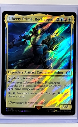2024 MTG Magic The Gathering PIP Fallout Surge Foil #533 Liberty Prime Recharged - Image 1