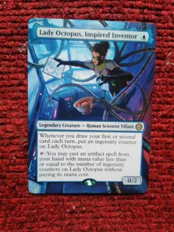 Lady Octopus, Inspired Inventor MTG Marvel's Spider-Man Hand Painted Altered Art - Image 2