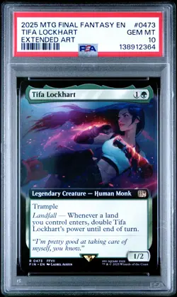 2025 MTG FINAL FANTASY EXTENDED ART #0473 TIFA LOCKHART PSA 10 - Image 1