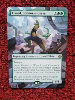 Lizard, Connors's Curse MTG Marvels Spider-Man Hand Painted Extended Altered Art - Image 2
