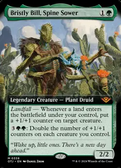 MTG - Bristly Bill, Spine Sower - Fanart Extended Art OTJ - EDH / Playtest - Image 1