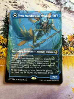 Sygg, Wanderwine Wisdom // Wanderbrine Shield - Borderless Lorwyn Eclipsed MTG - Image 3