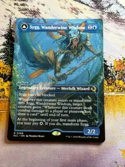 Sygg, Wanderwine Wisdom // Wanderbrine Shield - Borderless Lorwyn Eclipsed MTG - Image 4
