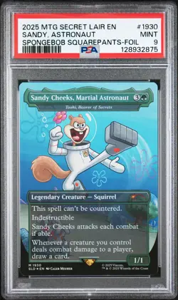 2025 MAGIC: THE GATHERING SECRET LAIR DROP SANDY CHEEKS, MARTIAL ASTRONAUT PSA 9 - Image 1