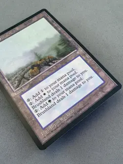 Brushland Ice Age MTG-Never Played Near Mint-Vintage Dual Mana Pain Land - Image 4