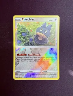 Munchlax Reverse Holo 173/236 Pokemon TCG S&M Unified Minds Reverse Holo NM - Image 1