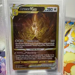 2023 Pokemon SWSH Crown Zenith #GG70 Full Art Gold Arceus Vstar PSA 10 Gem Mint - Image 4