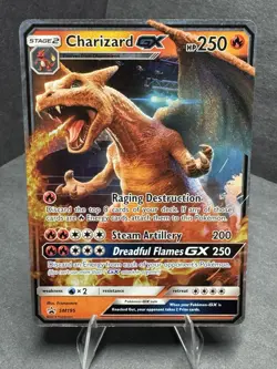 Pokemon TCG: Charizard GX SM195 Sun & Moon Black Star Promo Card - Image 1