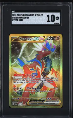 Pokemon 2023 Koraidon ex 254/198 Gold Hyper Rare Scarlet & Violet GEM MT SGC 10 - Image 1