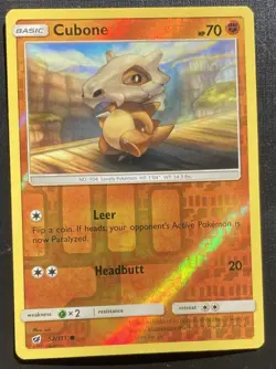Cubone 52/111 Pokemon Crimson Invasion Reverse Holo Common TCG LP - Image 1