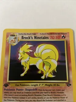 1st Edition Brock’s Ninetales Holo Gym Challenge 3/132 #3 Pokemon NM - Image 2