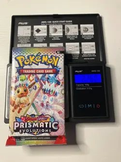 22.60g Prismatic Evolutions Pokemon Booster Pack New Sealed - Image 1