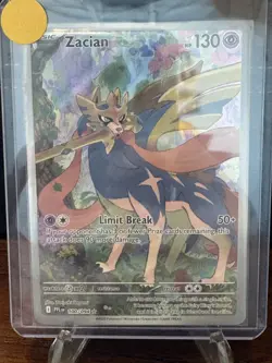 Pokemon TCG Phantasmal Flames Zacian 100/094 Illustration Rare NM Full Art - Image 1