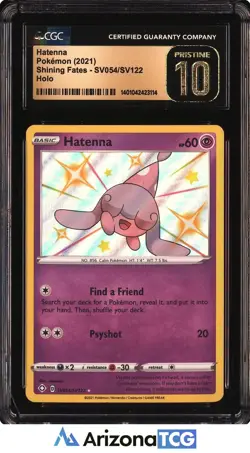 Pokemon 2021 Hatenna SV054/SV122 Holo Shining Fates BLACK LABEL CGC 10 - Image 1