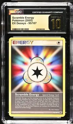 Pokemon Scramble Energy 2005 EX Deoxys 95/107 CGC PRISTINE 10 - Image 1