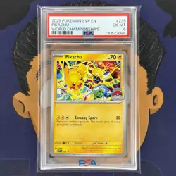 PSA 6 EXCELLENT-MINT 2025 Pokemon World Championships PIKACHU #225 Promo - Image 2