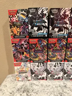 Pokemon TCG Booster Bundle Lot of 15 Prismatic, White Flare, Black Bolt, Paldean - Image 2