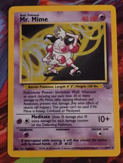1999 Pokemon TCG - Mr. Mime 6/64 - Holo Rare - Jungle Unlimited NM/LP - Image 1