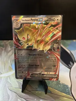 Pokemon TCG Team Rockets Persian EX Black Star Promo 218 Holo NM - Image 1