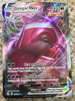 Pokemon TCG Gengar VMAX 157/264 Swsh08 Fusion Strike Ultra Rare Holo Full Art - Image 1