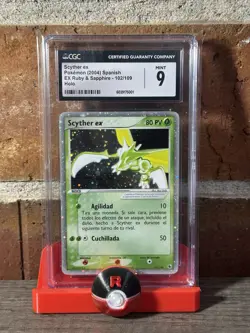 Pokemon 2004 Scyther ex 102 SPANISH Ruby & Sapphire CGC 9 POP 26 - Image 1
