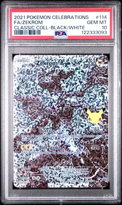 2021 POKEMON CELEBRATIONS CLASSIC COLLECTION #114 FULL ART/ZEKROM PSA 10 - Image 1