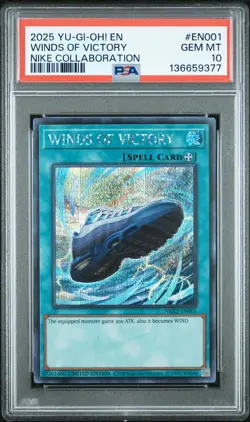 2025 YU-GI-OH! NIKE COLLABORATION #EN001 WINDS OF VICTORY PSA 10 - Image 1