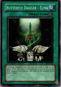 Yugioh Butterfly Dagger - Elma DCR-032 1st Edition Super Rare NM - Image 1