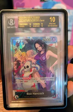 2025 ONE PIECE PROMO COLLECTORS CLUB PSA MAGAZ #OP07038 BOA HANCOCK BGS 10 BLACK - Image 2