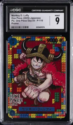 2025 ONE PIECE JAPANESE PC: ONE PIECE DAY'25 PROMO #P-110 MONKEY D. LUFFY CGC 9 - Image 1