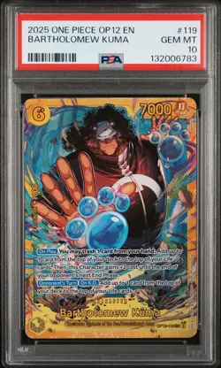 2025 ONE PIECE OP12-LEGACY OF THE MASTER #119 BARTHOLOMEW KUMA PSA 10 - Image 1