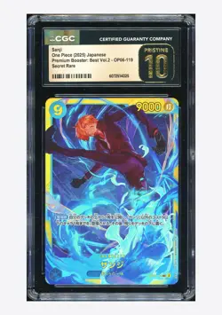 One Piece CGC 10 PRISTINE Sanji SEC 2025 PRB02-119 PRB02 Japanese - Image 1