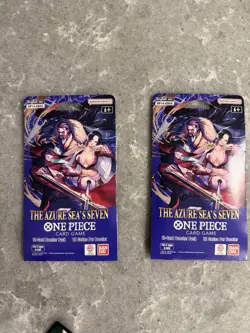 One Piece OP-14 the Azure Sea's Seven Sleeved Booster Packs Lot of 2 New Sealed - Image 1