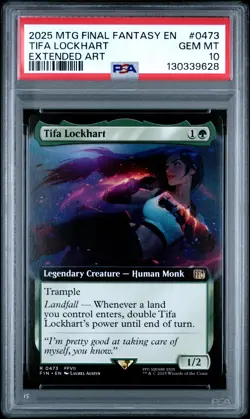 2025 MTG FINAL FANTASY EXTENDED ART #0473 TIFA LOCKHART PSA 10 - Image 1