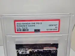 PSA 10 GEM MT One Piece English Ver. 2022 OP 01 ROMANCE DAWN FOIL PACK Card Game - Image 2