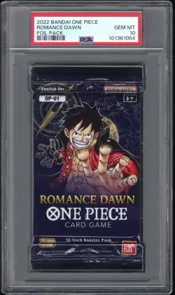PSA 10 GEM MT One Piece English Ver. 2022 OP 01 ROMANCE DAWN FOIL PACK Card Game - Image 4