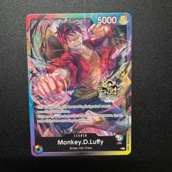 ONE PIECE TCG MONKEY D. LUFFY RARE 3RD ANNIVERSARY PROMO ALT ART NM - Image 1