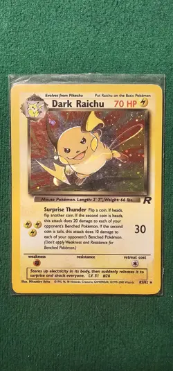 Pokemon TCG Dark Raichu Team Rocket #83/82 individual card collectible - Image 1