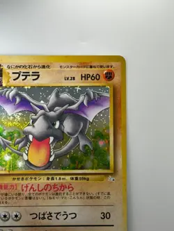 Swirl Cross Aerodactyl Pokemon Card Japanese No.142 Fossil Set Vintage Holo T10 - Image 5
